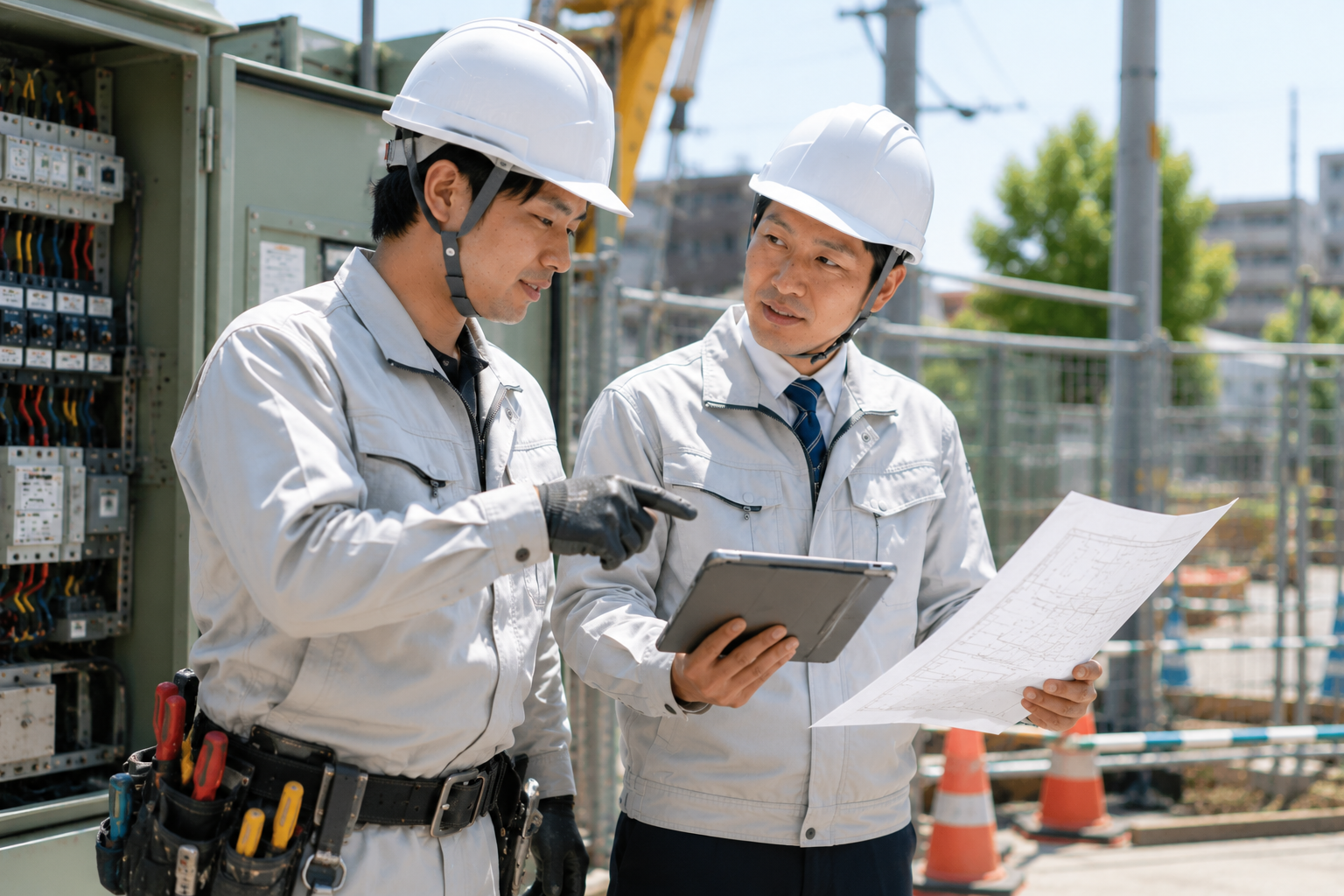 本社の正社員 電気工事の施工管理（電工経験者歓迎） 電気設備工事求人イメージ